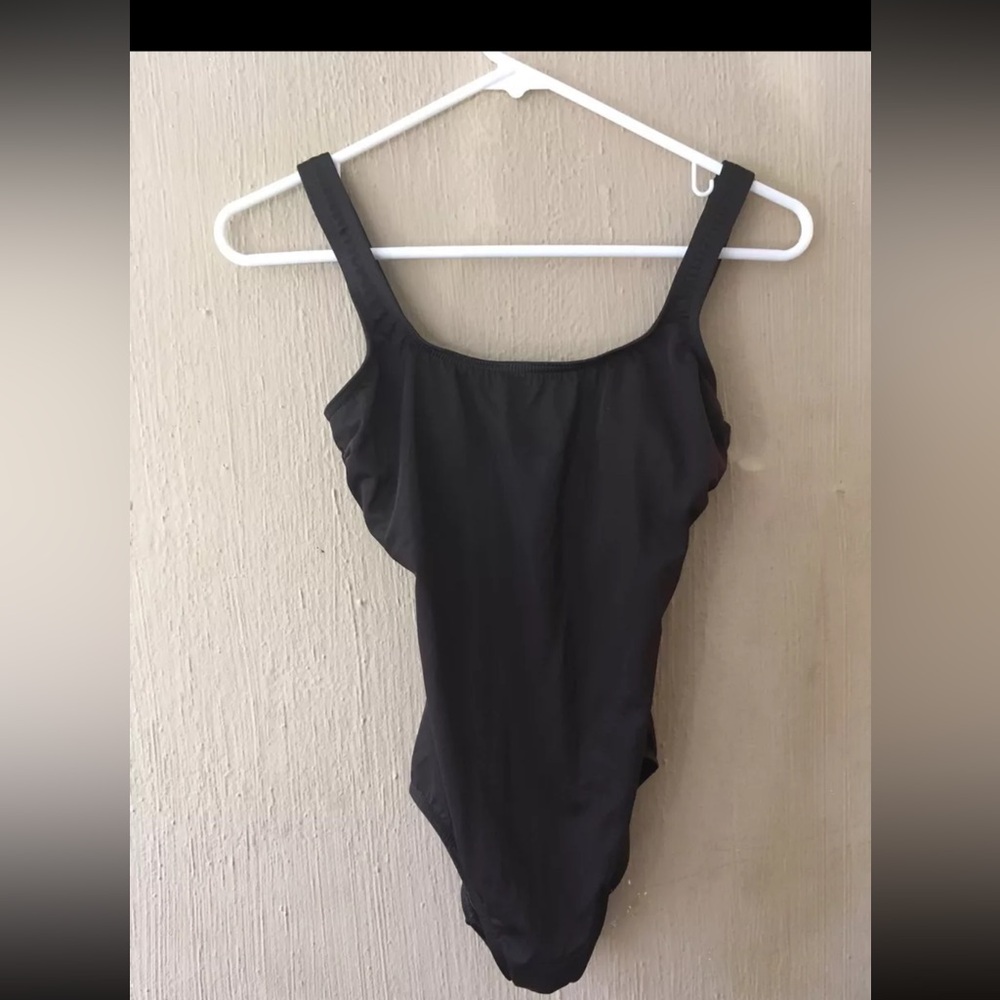 Lands End Women Bathing Suit Size 6P 6 Petite Swim One Piece Brown 194999